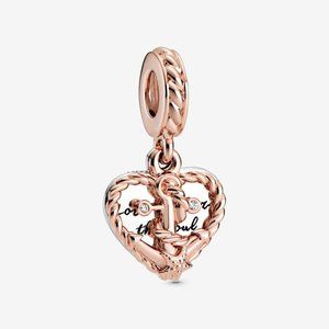 💉Pandora Rope Heart & Love Anchor Charm
